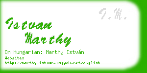 istvan marthy business card