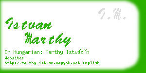 istvan marthy business card